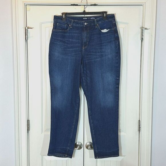 Women's Old Navy High-Rise Curvy OG Loose Blue Jeans Size 18 Tall - Picture 1 of 2